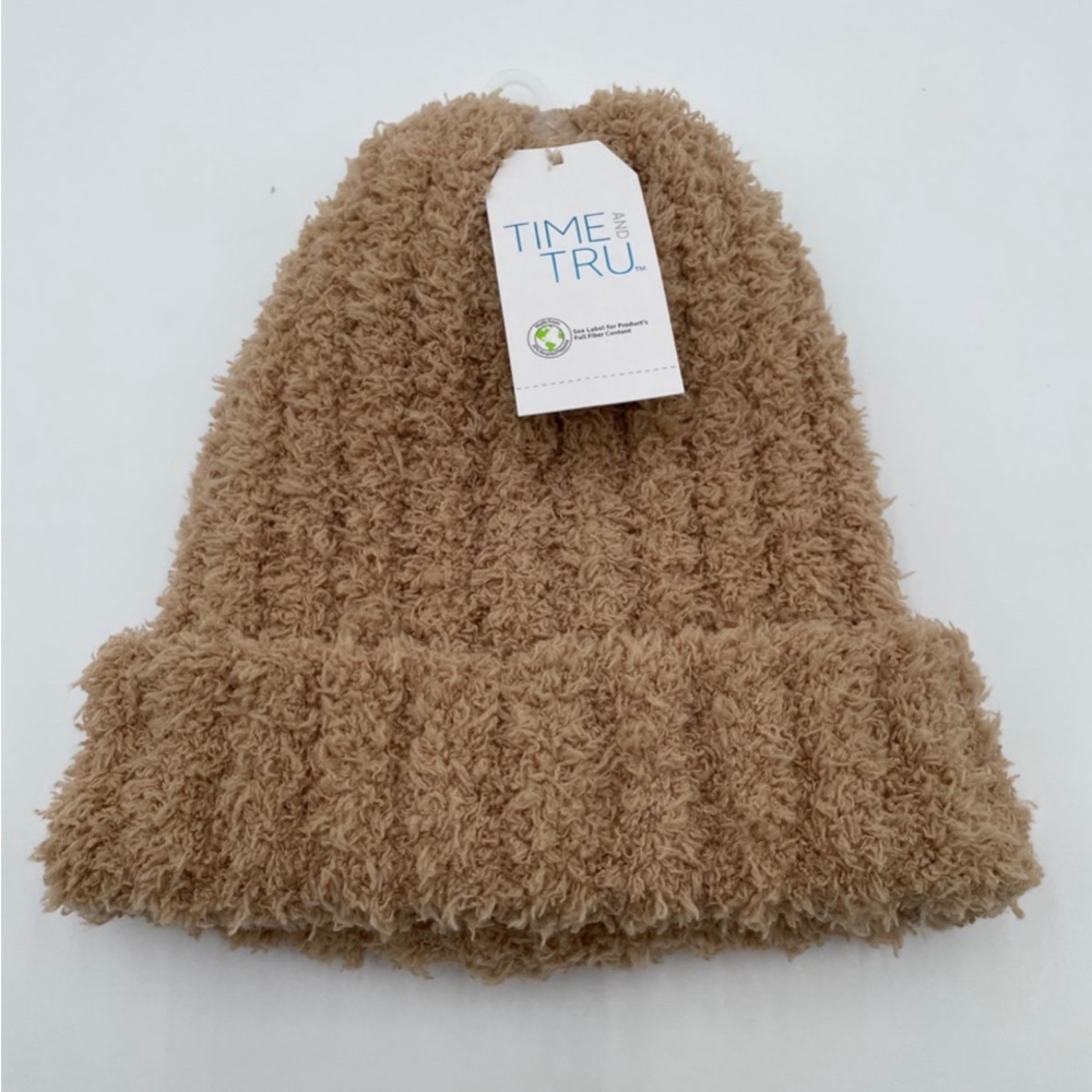 Time and Tru Beanie Hat no‎ Pom - Beige